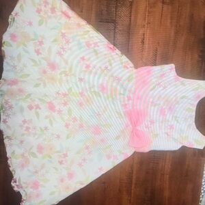 Rare Edition Girls linen Floral dress